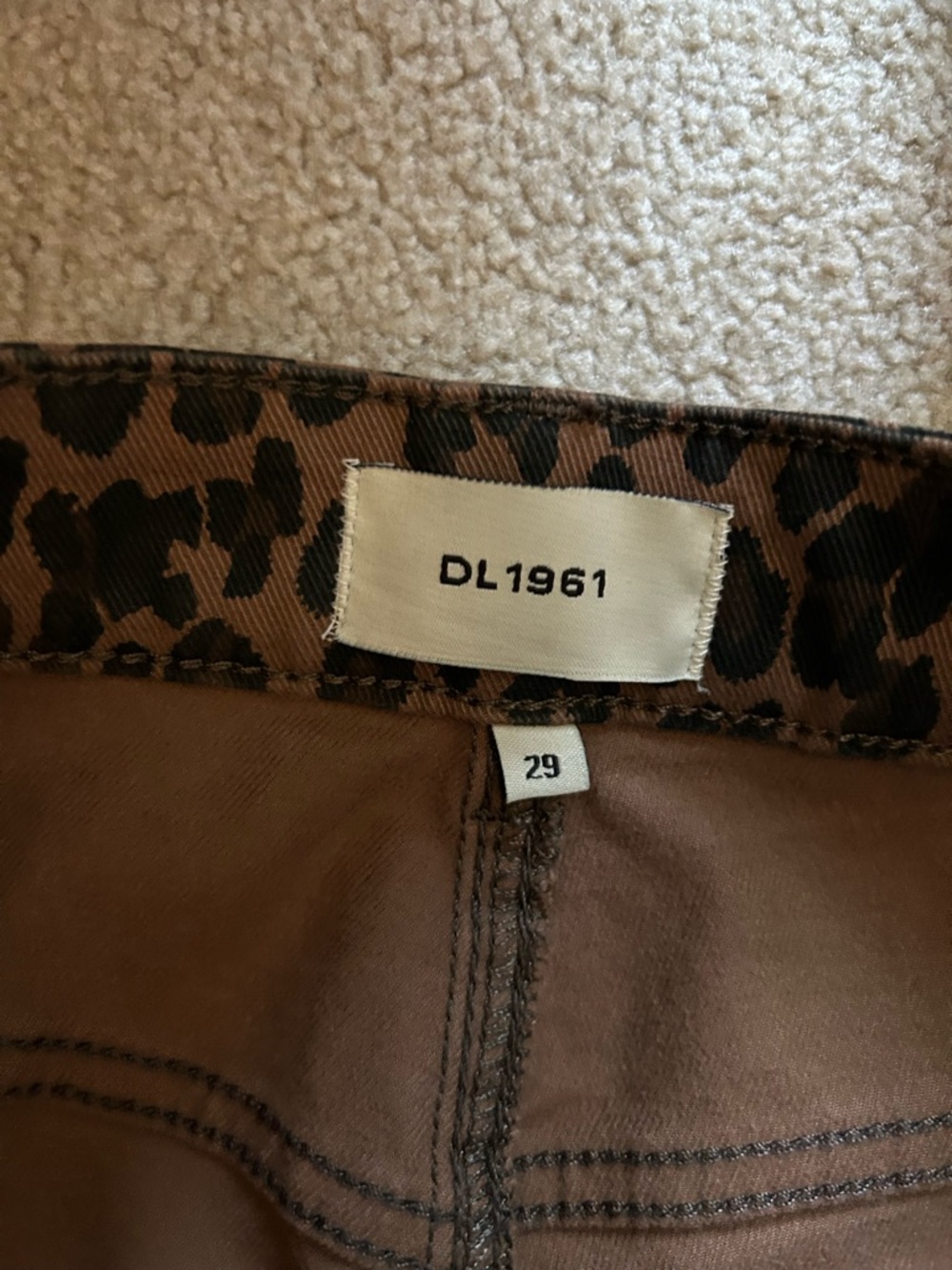 DL1961 Leopard Print Barrel Leg Miro Pants - Picture 4 of 4